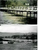 Militär beim Bau einer Brücke Fluss wo? 2 AK Motiv