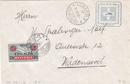Sonderflug 31.5.1938 Pro-Aero-Postflüge ab Zürich