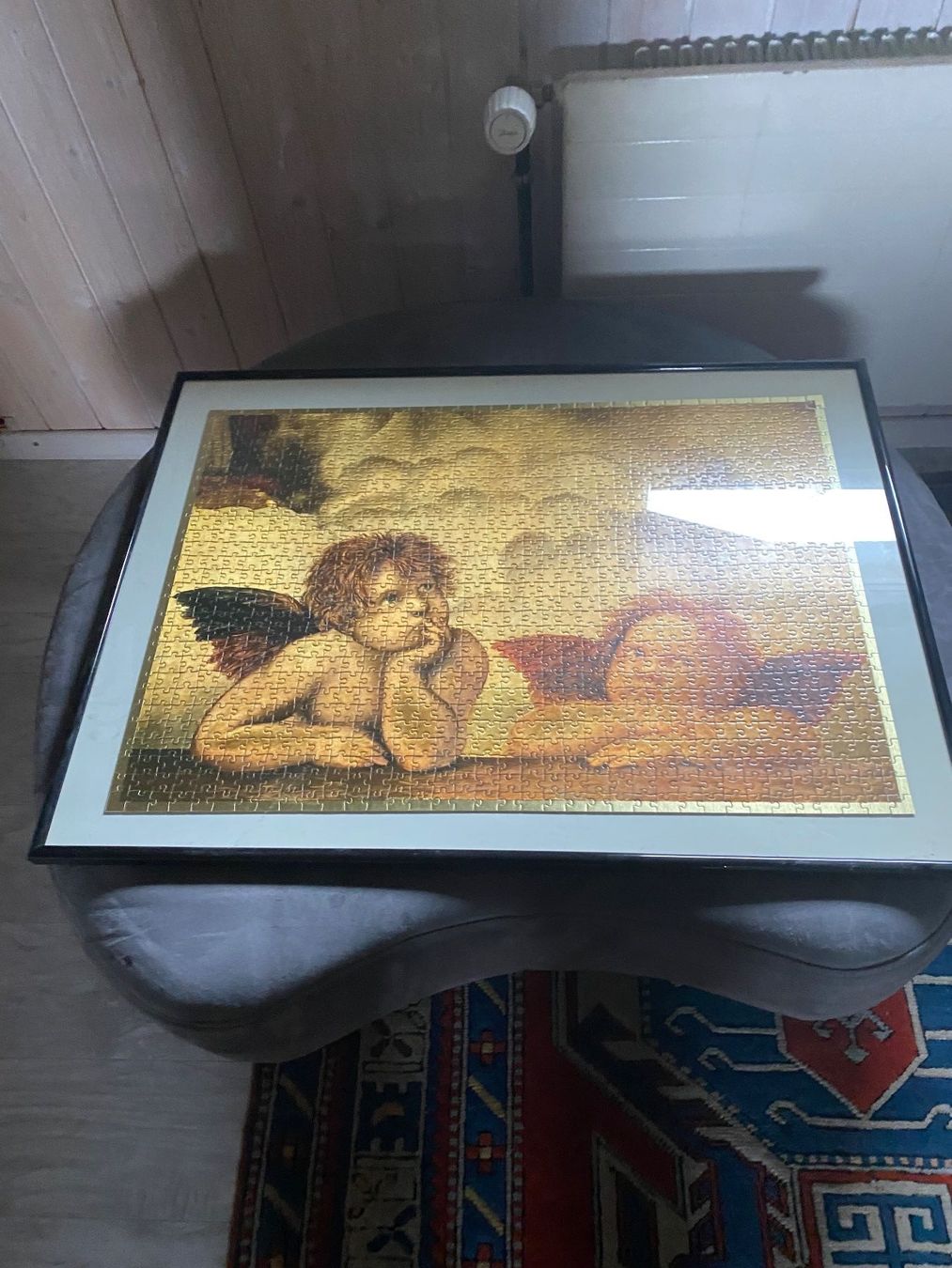 Puzzle: wunderschönes Puzzle 2 nachdenkliche Putten  im Rahmen – Usato da Abtwil SG venduto da steph61 4