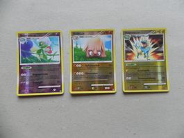 3 Pokémon Sammelkarten 2009 Text Deutsch 90 KP glänzend