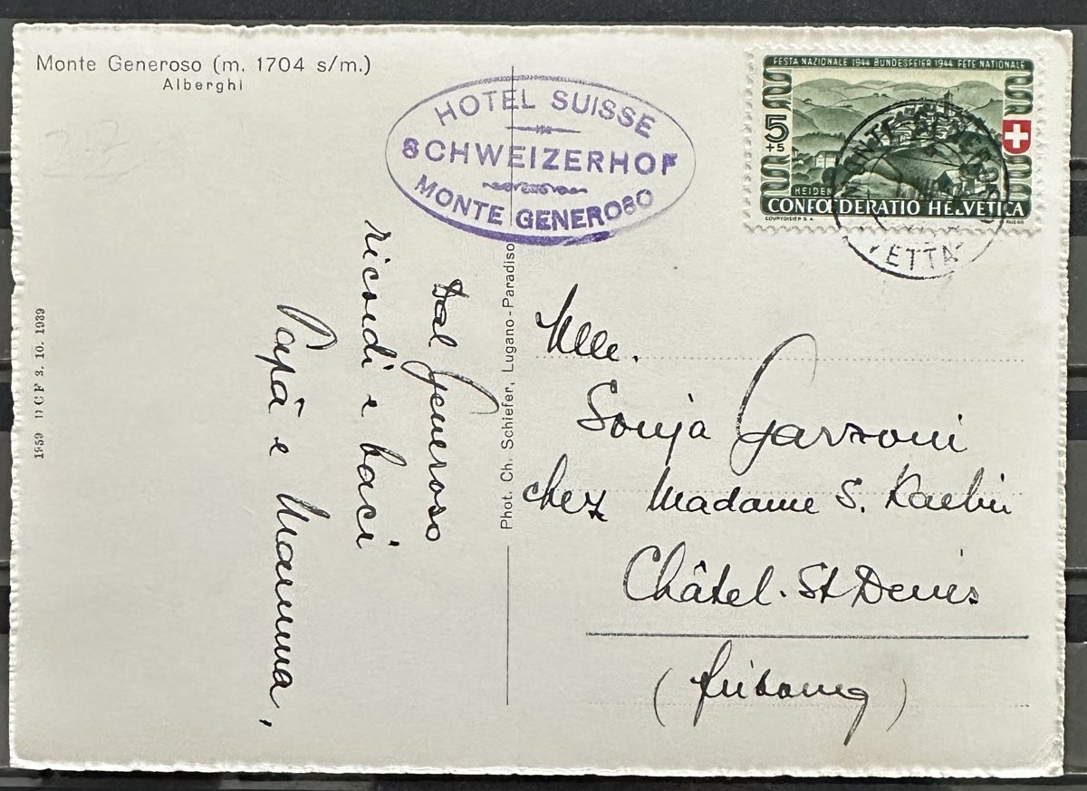 Cartoline postali: Hotelpost Monte Generoso – Usato da Duebendorf venduto da Fczfanrobi