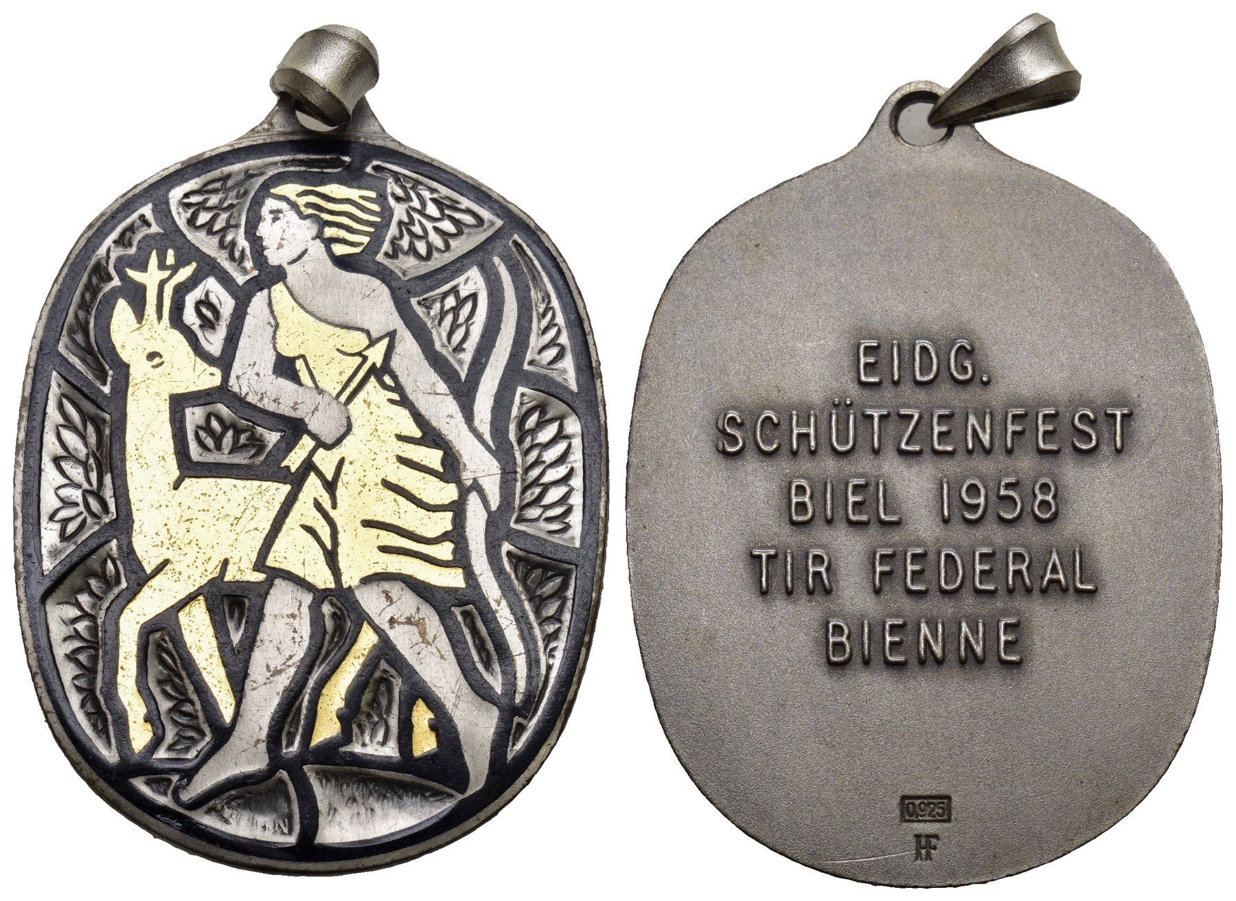 Medaillen: Biel  1958 – Gebraucht aus Bern von numismatictops