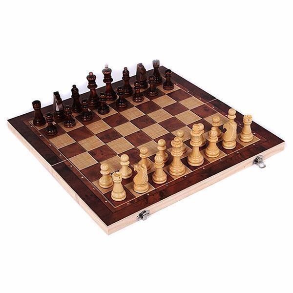 Giochi: Dame- und Schachspiel mit Brett 3 in 1 – Nuovo e nell'imballaggio originale da Châtelaine venduto da topshop.switzerland