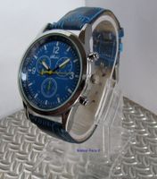 Herrenuhr Silber mit blauem Zifferblatt