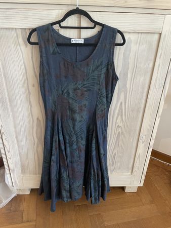 BlueBerry Italia Kleid Leinen dunkelblau Grösse S