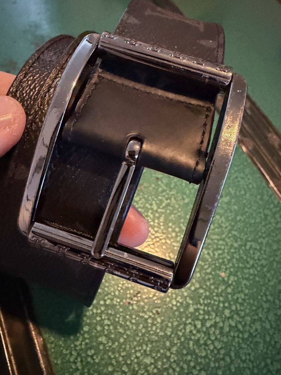 Louis Vuitton Gürtel: Cintura Louis Vuitton Monogram Eclipse M9044 taglia 95 – Gebraucht aus Lugano von can_xdd8 3