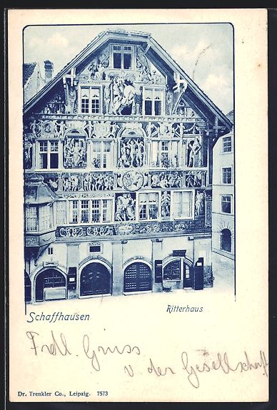 Ansichtskarten: AK Schaffhausen, Ritterhaus, 1900 – Gebraucht aus Berlin von bartko-reher