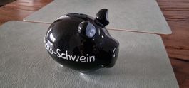 Sparschwein K&G Macho-Schwein schwarz guter Zustand