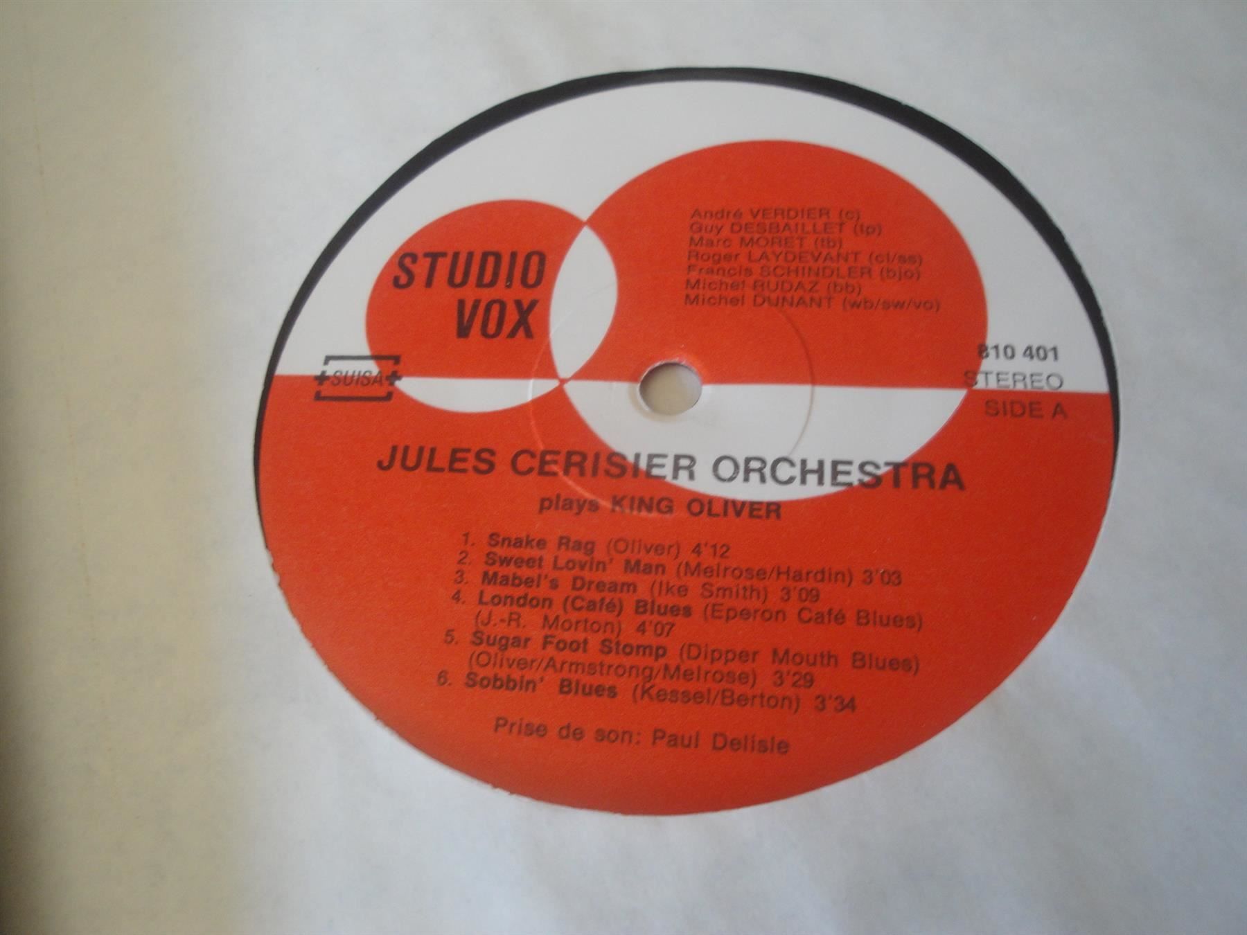 Dischi in vinile: Jules Cerisier Orchestra LP Vinyle Dédié – Usato da Genève venduto da Cockattoo 2