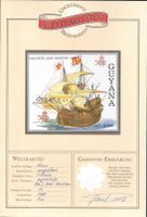 Guyana Block 23b ungezähnt ** Segelschiff 10.2.1988