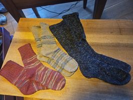 3 Paar Wollsocken, Wintersocken, Gemütlich Warm, ca. Gr. 32
