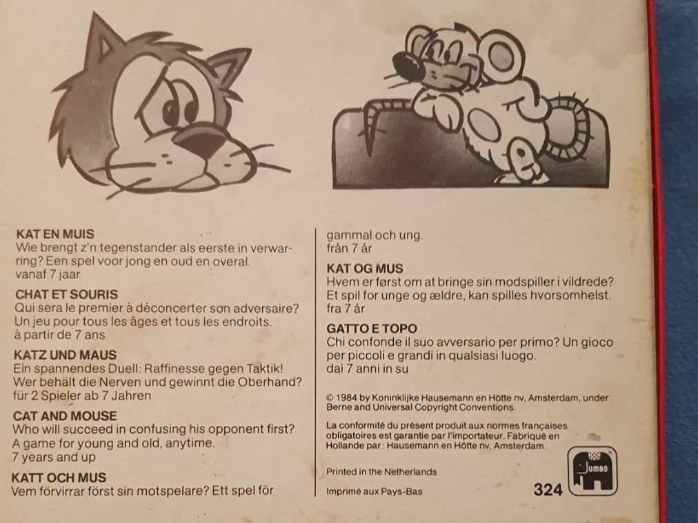 Jumbo Giochi: Katz und Maus Spiel – Usato da Beromünster venduto da boeggy 1