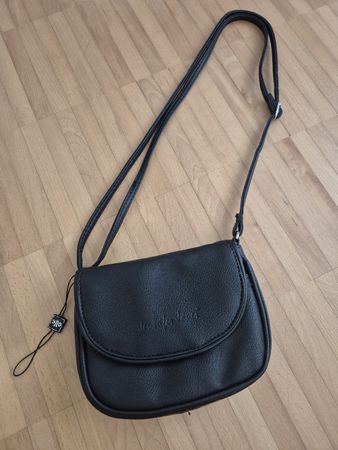 kleine schwarze Ledertasche, Umhängetasche Jennifer Jones