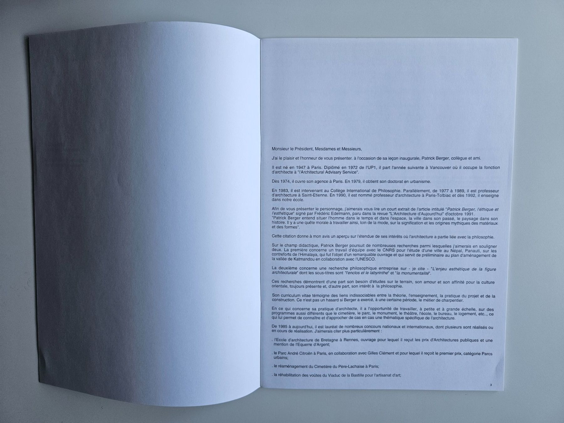 Bücher: Leçon inaugurale de Patrick Berger, EPFL 1995 – Gebraucht aus Echandens von annegug 2