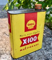Vintage Öldose / Bidon SHELL  2 Liter France X-100