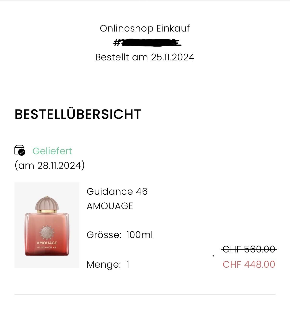 Amouage Profumi & Eau de Toilette: Amouage Guidance 46 Extrait de Parfum 100 ml – Usato da Pratteln venduto da par_c25k 6