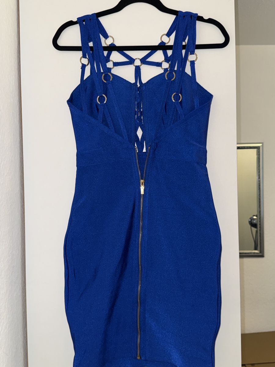Vestiti: BLAUES KLEID MIT ZIERTRÄGERN – Usato da Schlieren venduto da kle_dis 1