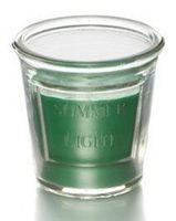 Duftkerze im Glas Citronella 22h dunkelgrün