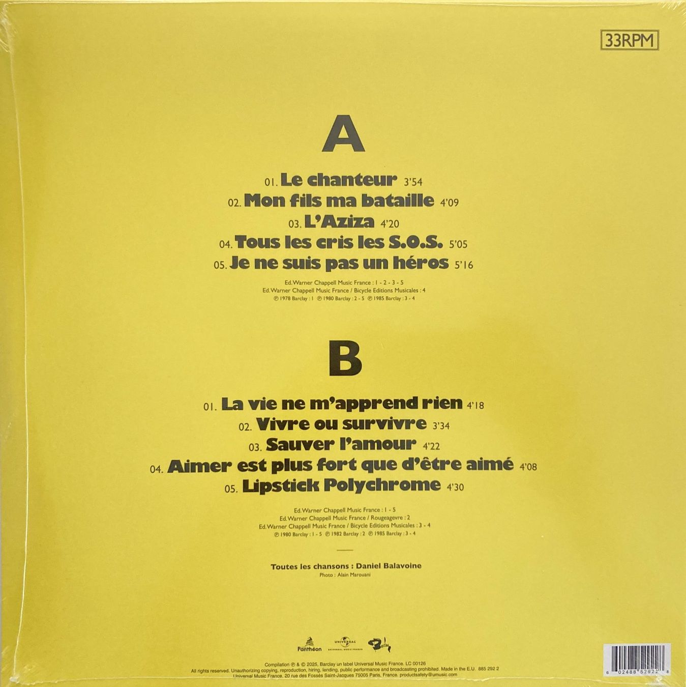 Vinyles: DANIEL BALAVOINE - LE MEILLEUR DE DANIEL BALAVOINE – Neuf avec emballage d'origine à Bottens par hotter-than-hell 1