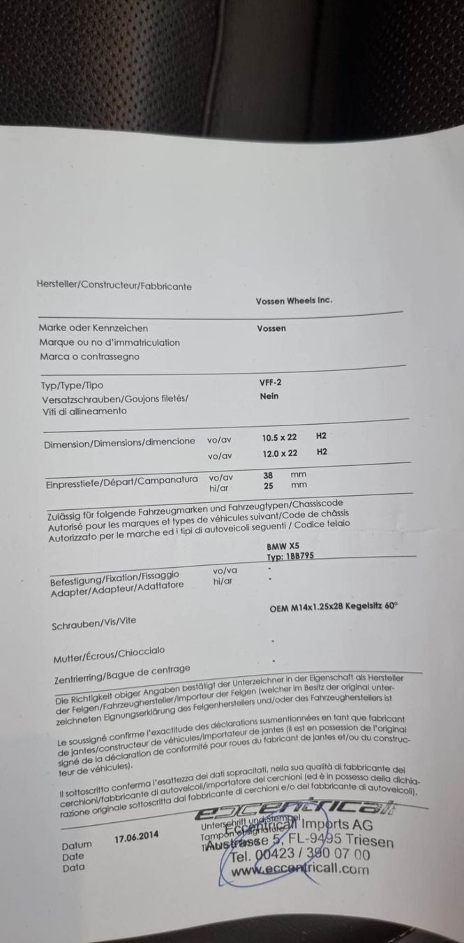 Felgen: Vossen Felgen 22 Zoll mit Reifen für BMW X5 - Top Sommer – Gebraucht aus Rikon im Tösstal von Gena94 2