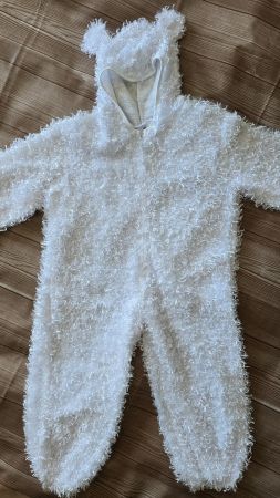 Teddy Kostüm // 98 // Flauschiger Eisbär Overall