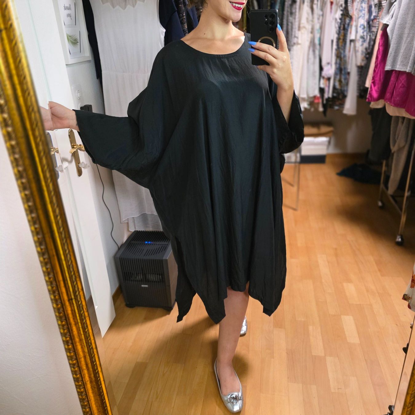 Vestiti: Oversize Kleid Schwarz 3–4XL luftig – Usato da Wald ZH venduto da CapLux