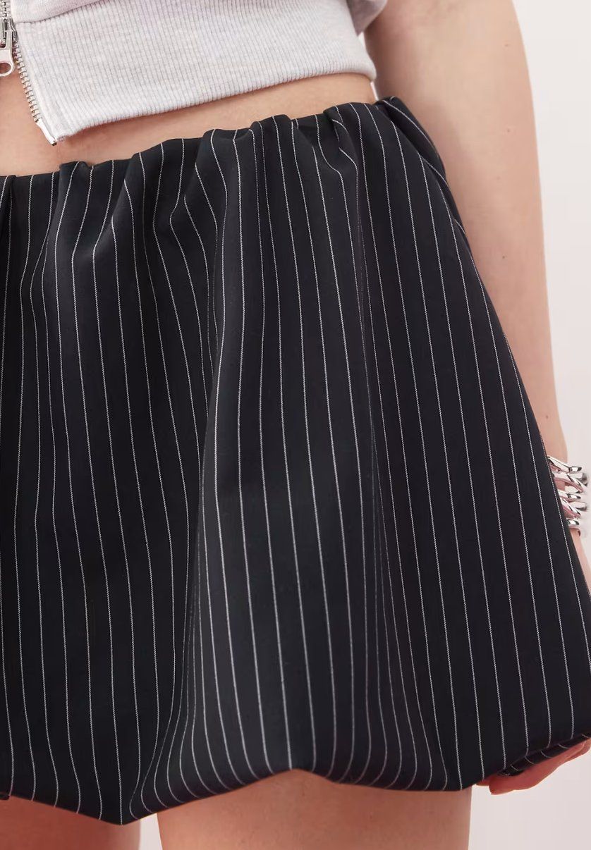 Röcke: COLLUSION micro mini puff ball skirt in pinstripe – Neu (gemäss Beschreibung) aus Zürich von Konsumware 2