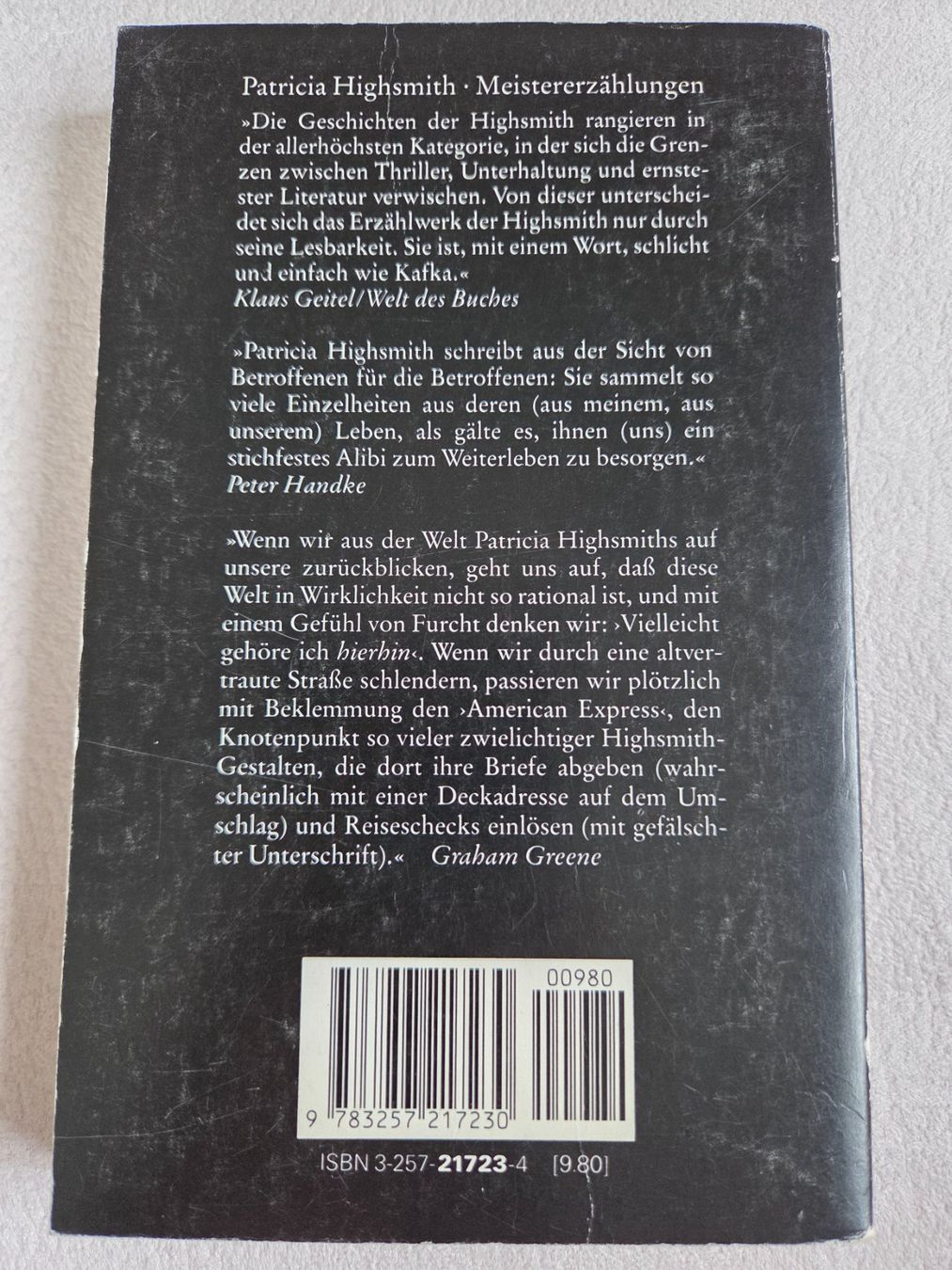 Libri: Patricia Highsmith - Meistererzählungen – Usato da Bergdietikon venduto da Tanne_10 1
