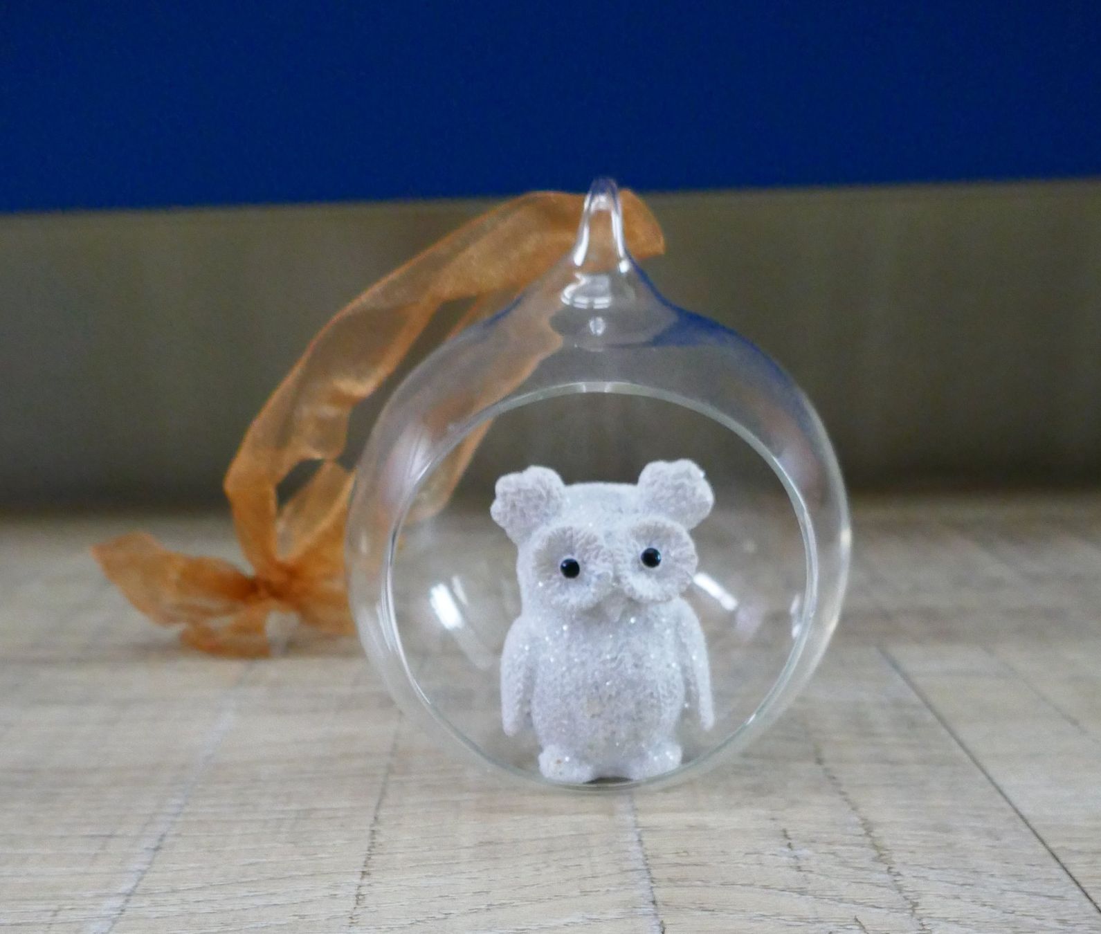 Tutte le decorazioni: Weihnachtskugel mit Eule, Deko zum Aufhängen, 11 cm hoch – Usato da Port venduto da uzuku 1