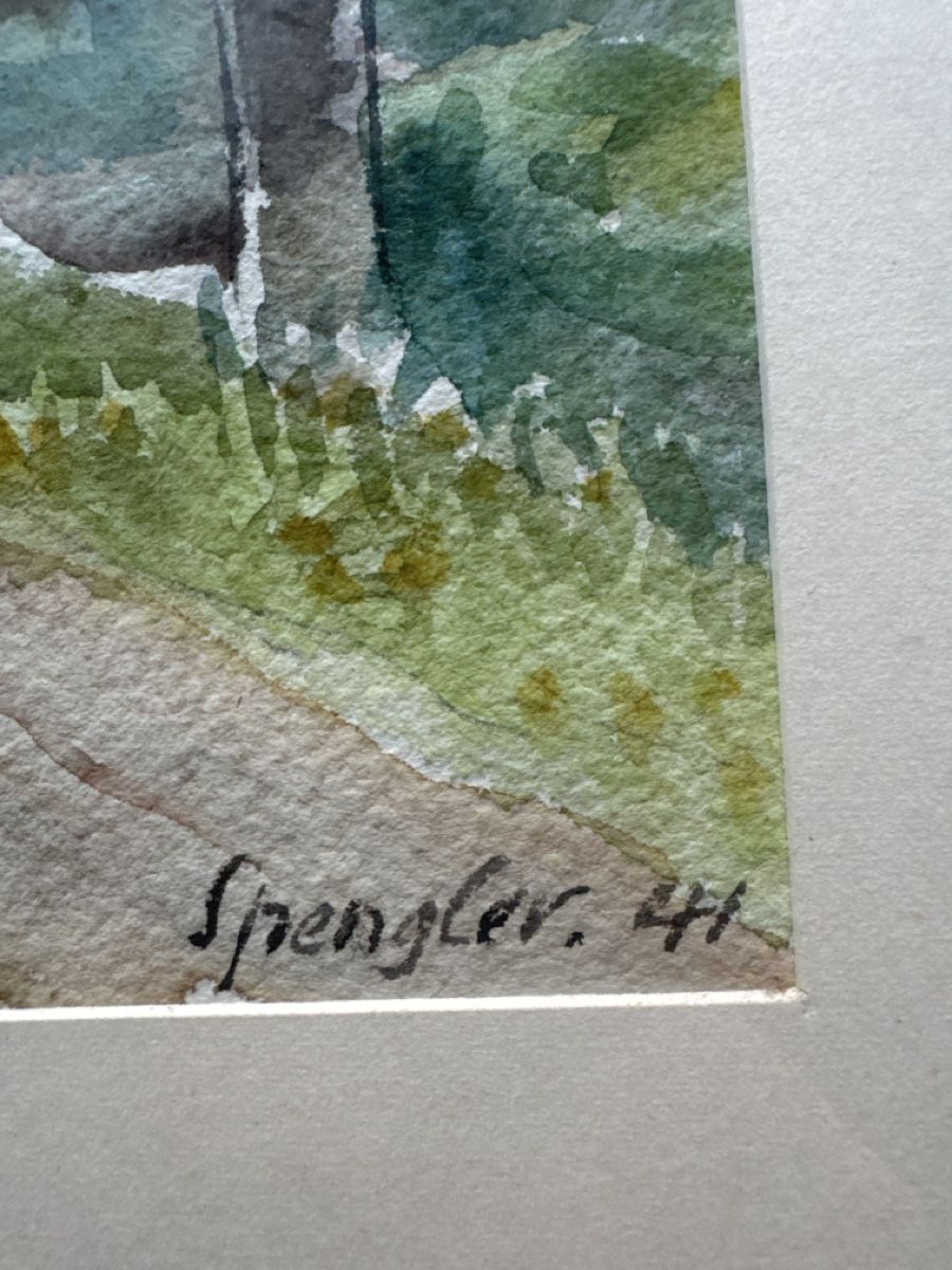 Gemälde: Schweizer Landschaftsbild von Spengler 1941  – Gebraucht aus Zürich von 2013tg 2