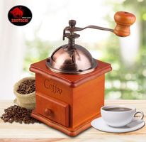 Kaffeemühle Kaffe Mühle Holz Retro Hand