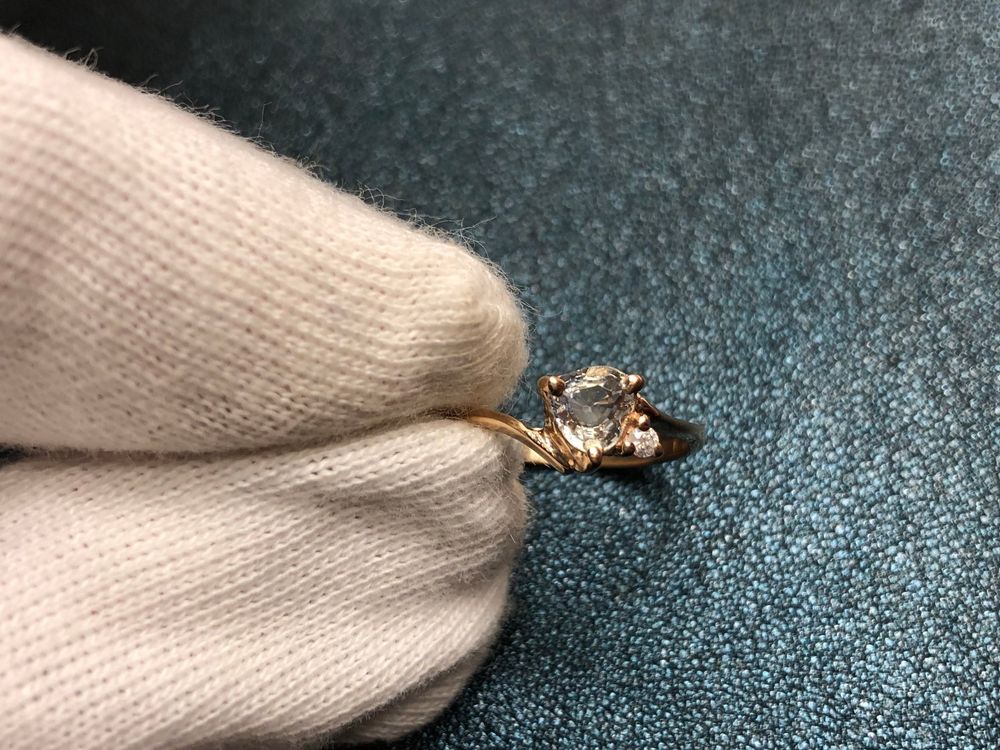 Anelli: Damenring mit Herz-Saphir und Diamant, 18 Kt. Roségold 750 – Usato da Bern venduto da bombich 3