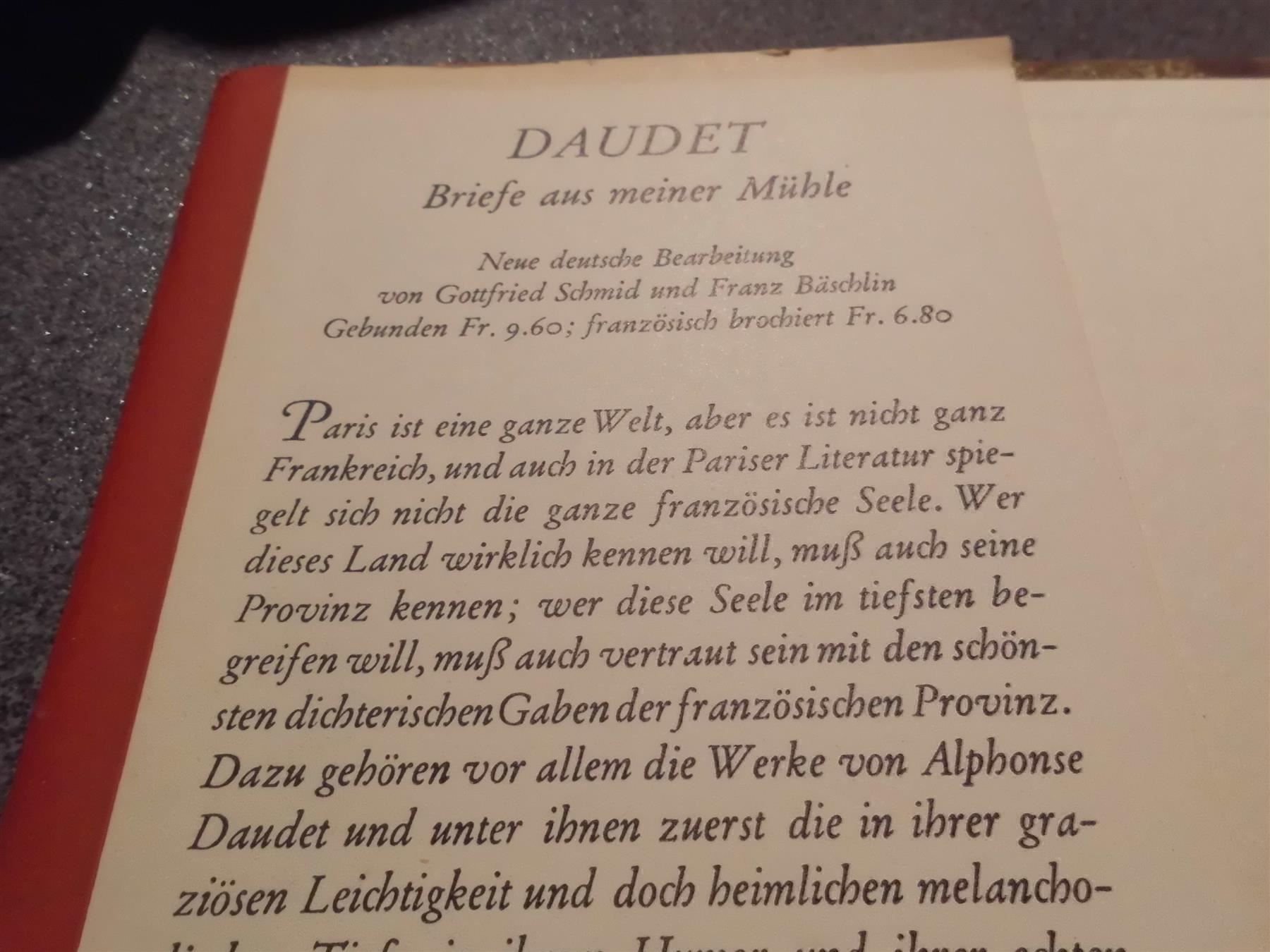 Libri: Daudet, Briefe aus meiner Mühle, 1945 – Usato da Zürich venduto da Motzkuh 2