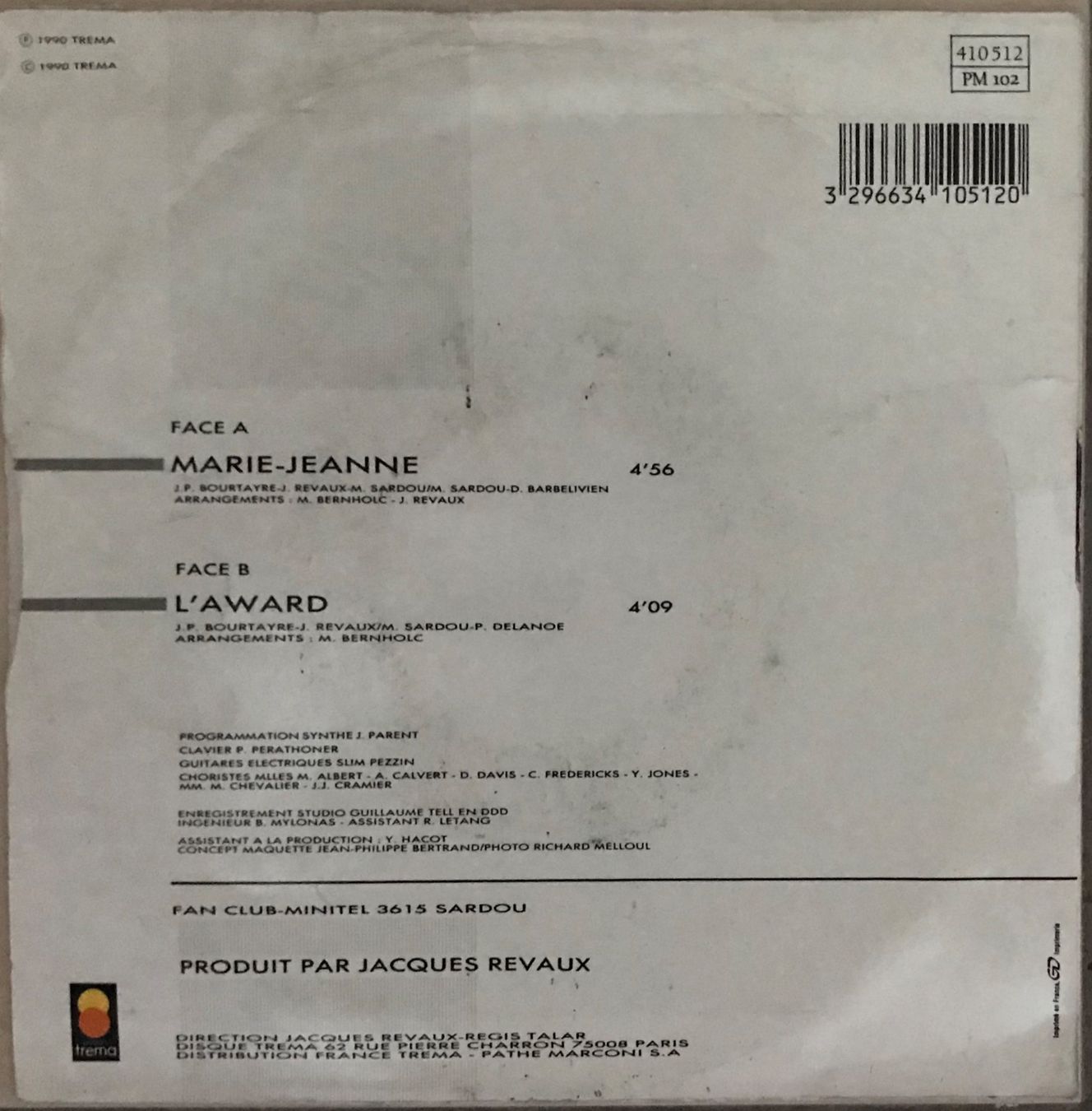 Schallplatten: MICHEL SARDOU - MARIE-JEANNE – Gebraucht aus Bussigny von vinyl-pas-cher 1