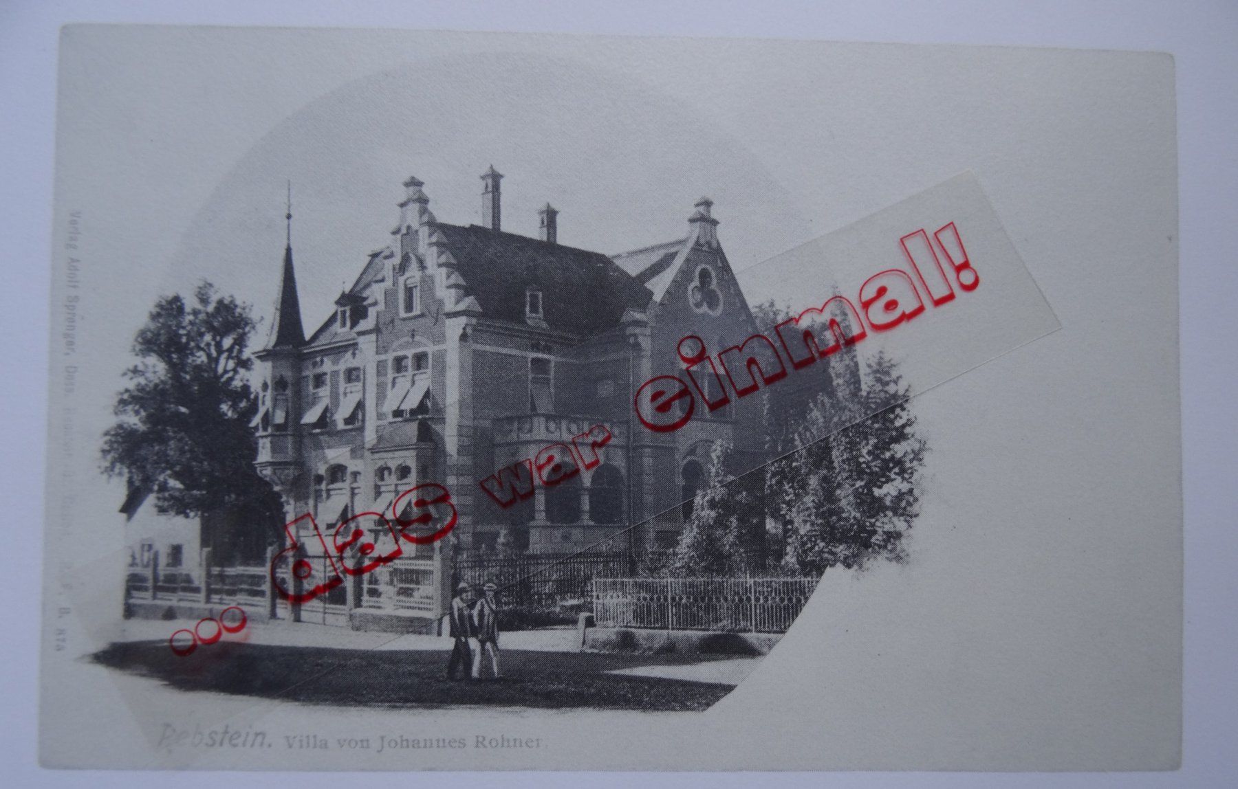 Cartoline postali: St. Gallen Rebstein Villa Rohner anno 1903 – Usato da Safnern venduto da Wstussi