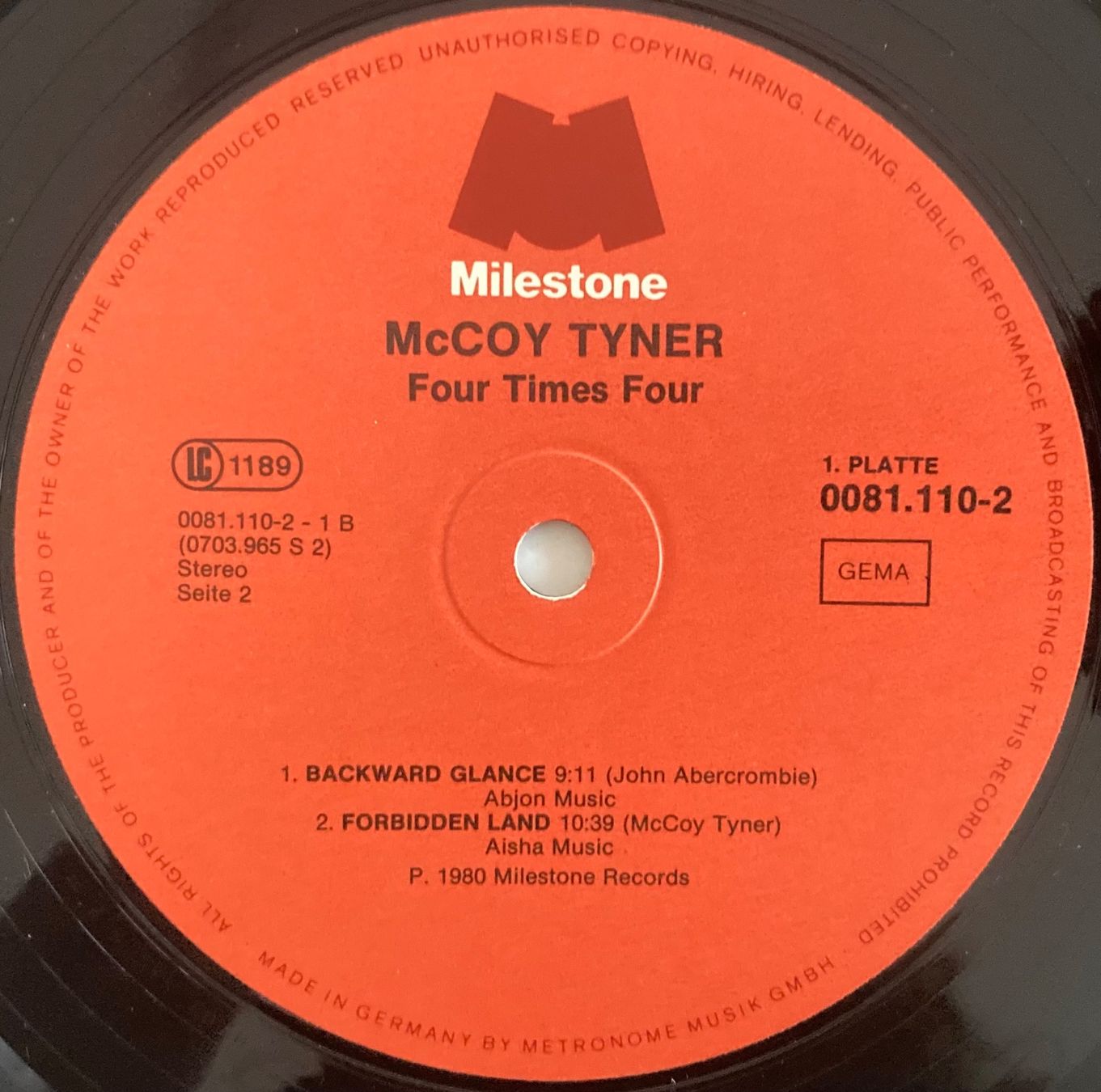 Dischi in vinile: MCCOY TYNER - 4 X 4 – Usato da Poliez-Pittet venduto da Newtown-Records 2