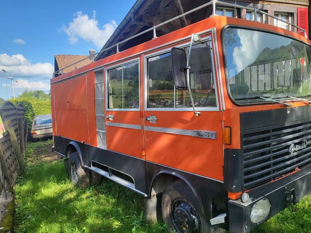 Mowag Lastwagen: Brändle E 33 Feuerwehrfahrzeug Oldtimer - Rarität! – Gebraucht aus Welschenrohr von Fenn-60 1