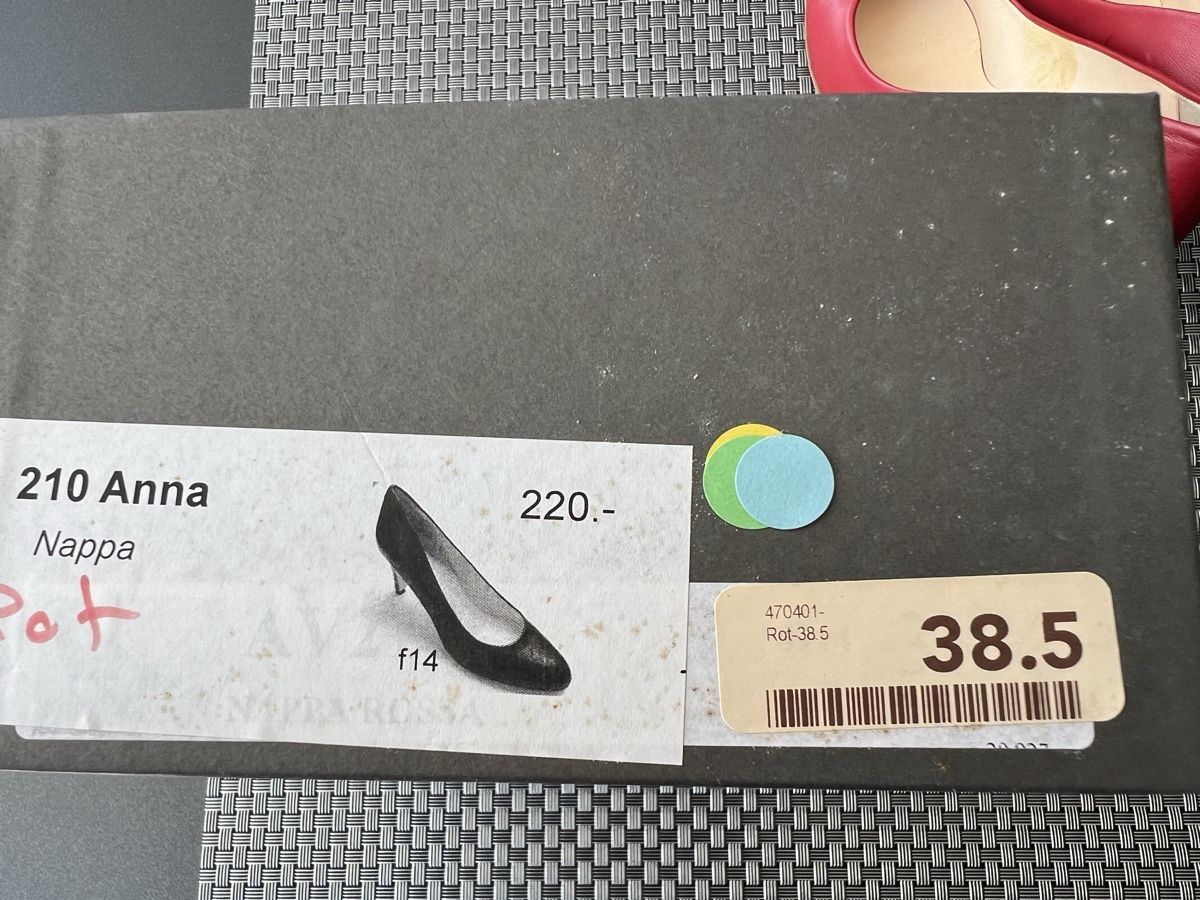 Damenschuhe: Schuhe Pumps, rot Gr. 38.5 Leder – Neu (gemäss Beschreibung) aus Wolfwil von Poulet60 3