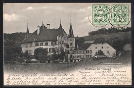 AK Peseux, Château, 1903