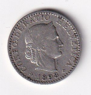 Tutti le monete: Schweiz 20 Rappen 1893 – Usato da Neuchâtel venduto da karlpierrino