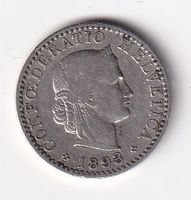 Schweiz 20 Rappen 1893