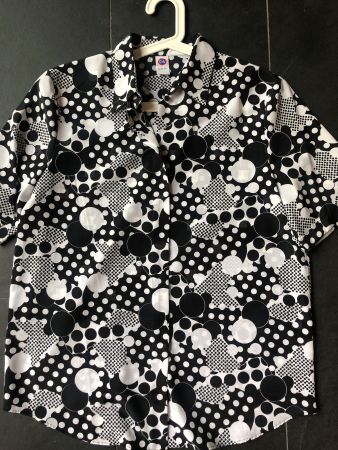 VINTAGE Damen Bluse C&A Schwarz Weiss Punkte Grösse EUR 40