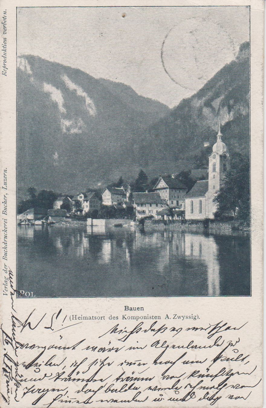 Cartoline postali: Ansichtskarte BAUEN 1907 – Usato da Eschlikon TG venduto da PhilCon