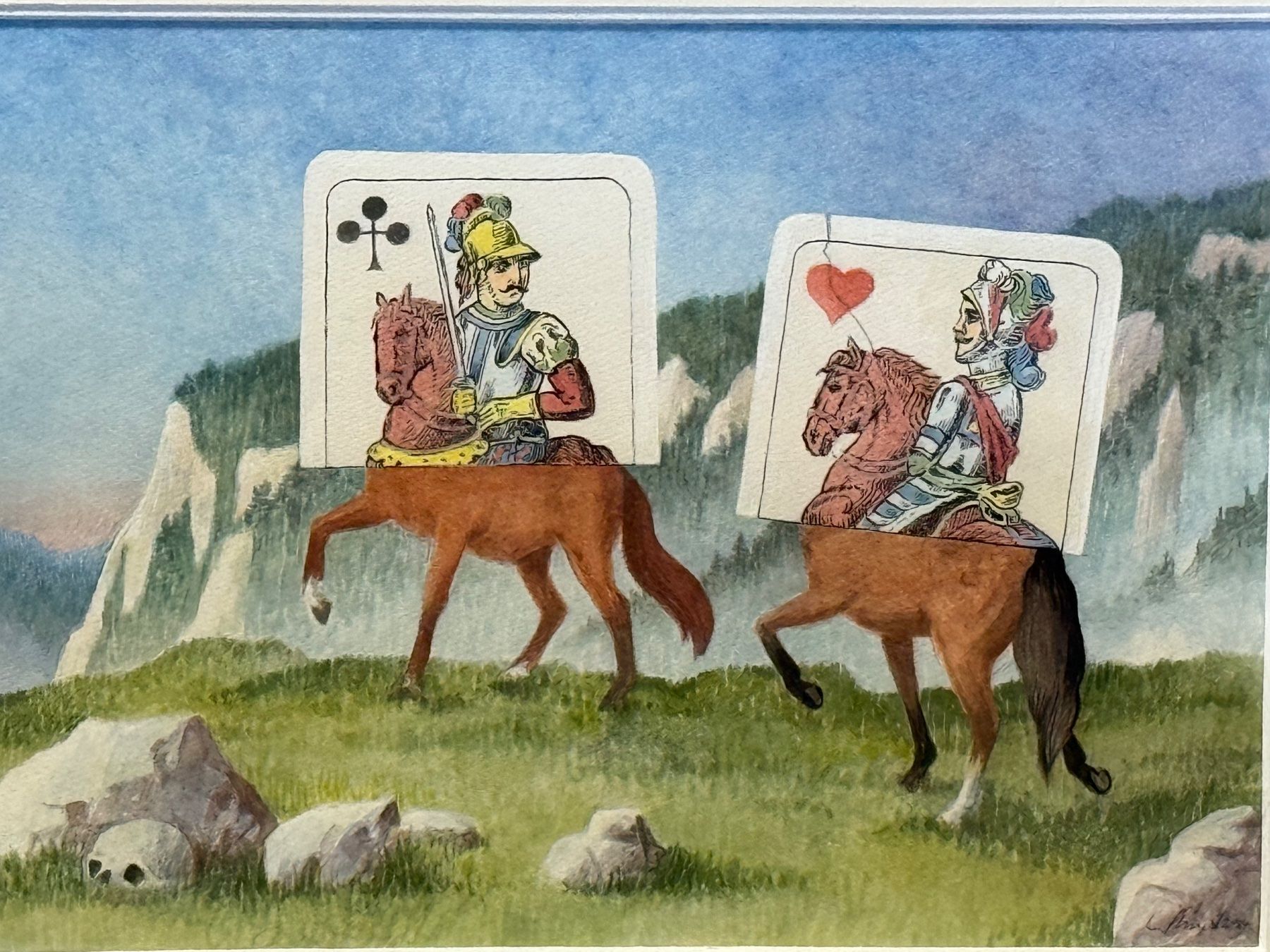 Tableaux: Karten Spähtrupp Aquarell signiert – D'occasion à Bern par Jwpm66 1