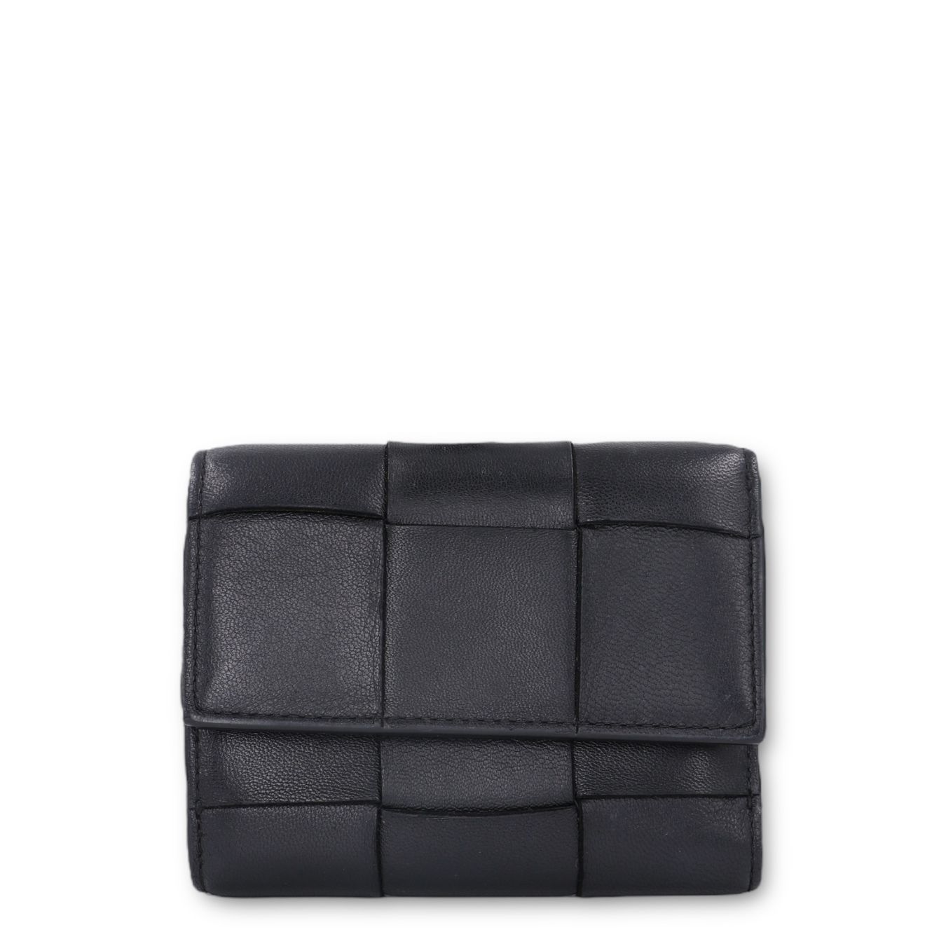 Bottega Veneta Portafogli: Bottega Veneta Cassette Tri-Fold Schwarz – Usato da Binningen venduto da Designerlabels 1