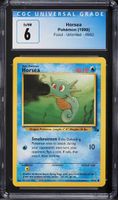 Vintage 1999 Pokemon Fossil Horsea #49 CGC 6 EXMT
