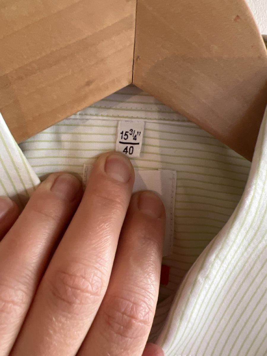 Camicie: Olymp Hemd Gr. 40 Slim Fit, hellgrün gestreift – Usato da Wallisellen venduto da sarinavs 2