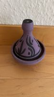 Marokkanische Mini-Tajine, Lila, Handbemalt, Neuwertig, Deko