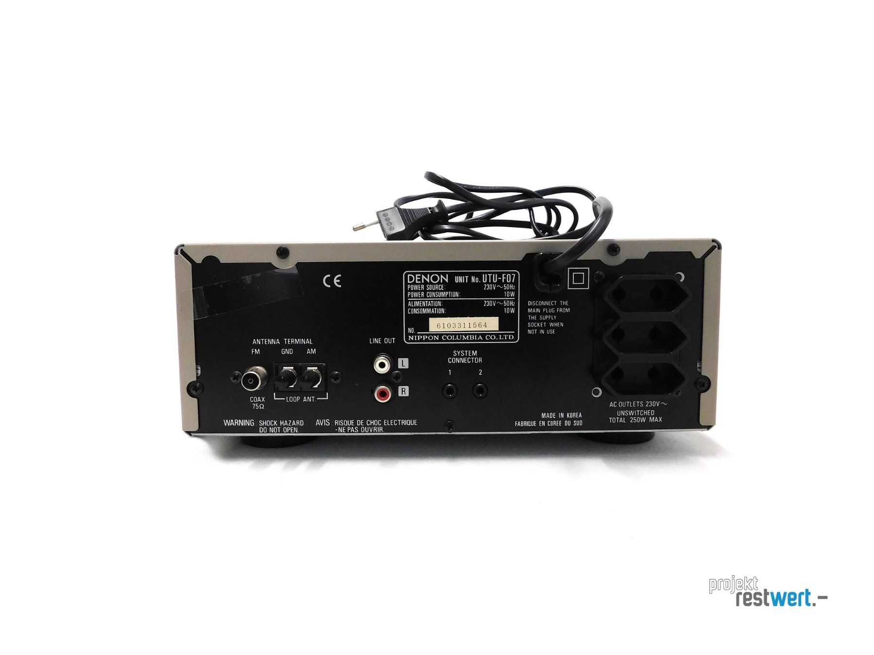 Denon Radio: F07 AM-FM Tuner von DENON – Usato da Bülach venduto da restwert_buelach 4