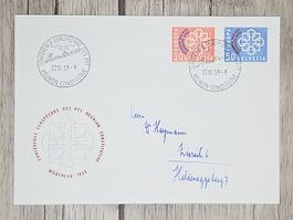 CL09 Enveloppe + Timbre Suisse 1959